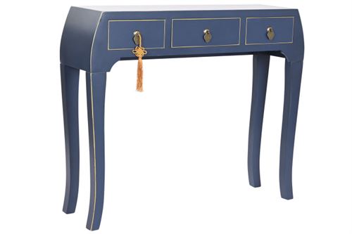 MB-208299 CONSOLA ABETO MDF 96X26X80 ORIENTAL AZUL