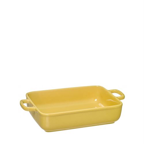 24268 ASSADEIRA CERAMICA MOSTARDA RECT