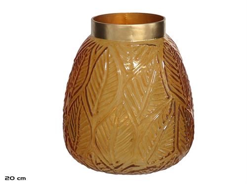 133317 JARRA VIDRO SAI LARANJA 20CM