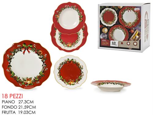 524392 SERVIÇO 18PÇS NATAL FLOR NATAL