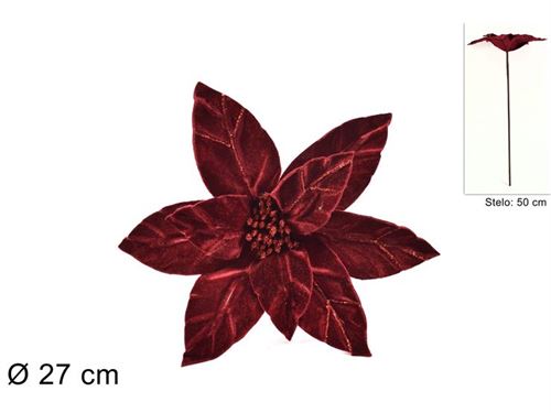 105420 HASTE FLOR NATAL VELUDO 50CM