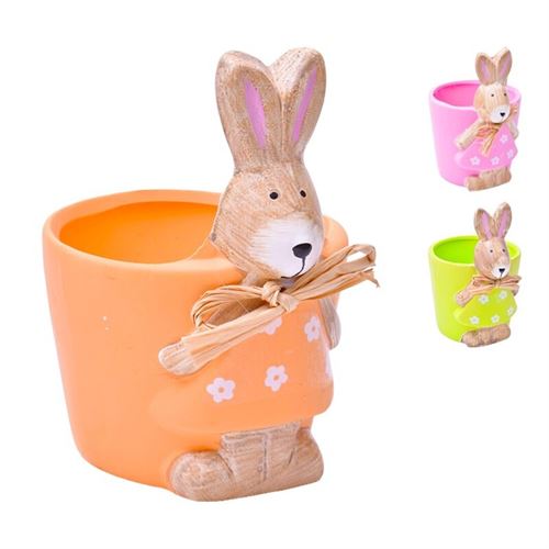 50056 COELHO C/VASO 15X10X9CM 2845-005