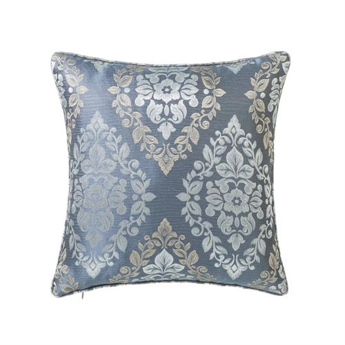 135040 ALMOFADA JACQUARD RETRO CHIC AZUL 45 X 45 CM