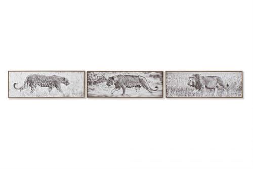 CU-186298 QUADRO TECIDO TELA PP 92,5X3,5X32 SELVAGEM 3 MOD.