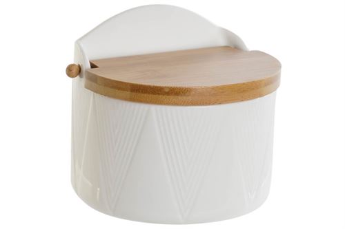 PC-207782 SALEIRO PORCELANA BAMBU 12X10X11 BRANCO