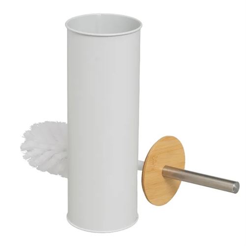 PIAÇA METAL-BAMBU BRANCO 9,50X9,50X38CM