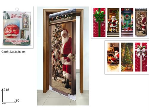 376585 COBERTA PORTA ELASTICA NATAL 90X215CM