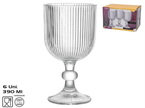 568690 COPO VIDRO PK6 FLORENCIA 390ML