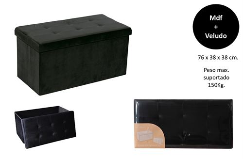 23667 BANQUETAS DE VELUDO 76X38X38 CM