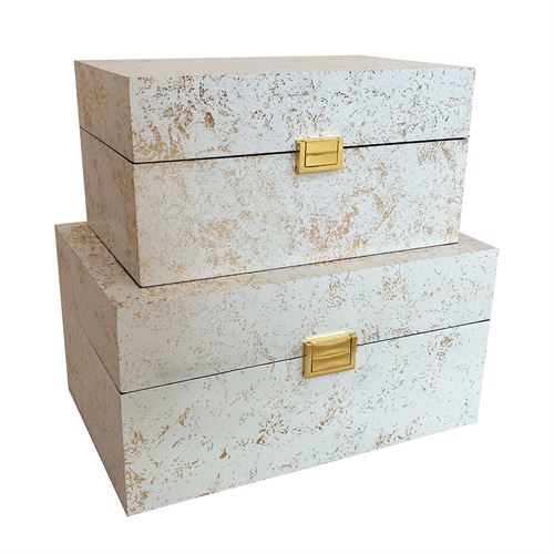 23672 CAIXAS DE MADEIRA (38 28) BRANCO