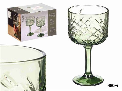 12375 COPO HERITAGE 480ML VERDE PK6