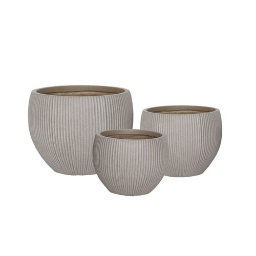 VASOS SET3 TAUPE 29x22;37x29;50x38cm