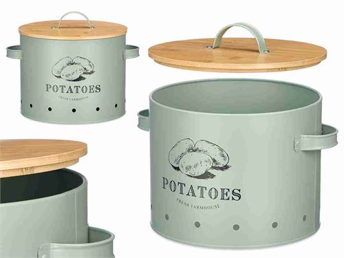 10893 CAIXA PARA BATATAS VERDE MENTA TAMPA