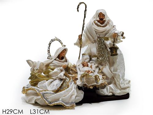 PRESEPIO NATAL TECIDO OURO 29CM