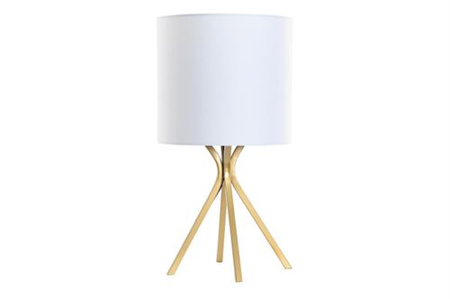 LA-197017 CANDEEIRO DE MESA METAL POLIÅSTER 30X30X56 DOURADO