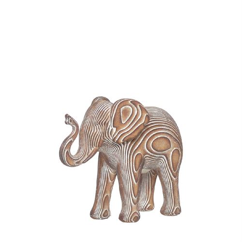 86537 POLIRESINA - ELEFANTE WOOD  C 16,00 L 7,00 A 13,50