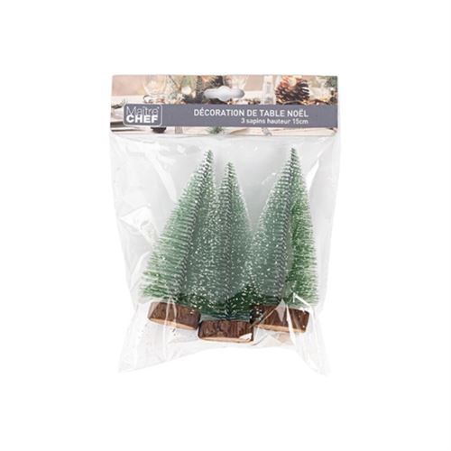 DECOTA007 3PÇS DEC MESA ARVORE DE NATAL 15CM