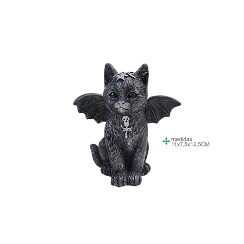 GR-77469 GATO RESINA WICCA 11x7,5x12,5cm
