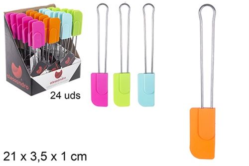 107436 ESPATULA SILICONE P/COZ C/METAL 21CM