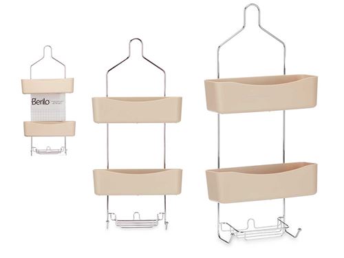 91005 ESTANTE CASA BANHO PLASTICO METAL 14 x 28 x 60 cm.