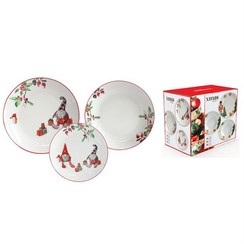 P020288841 SERVIÇO JANTAR TLX21-18 (S/18PCS) NATAL PORCELANA