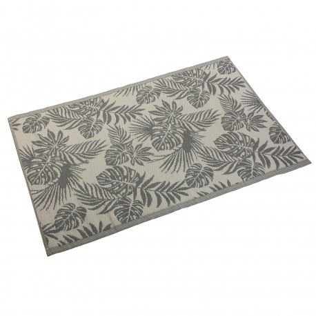 17370409 CARPETE CINZA C/FOLHAS 180X120X1CM Polipropileno