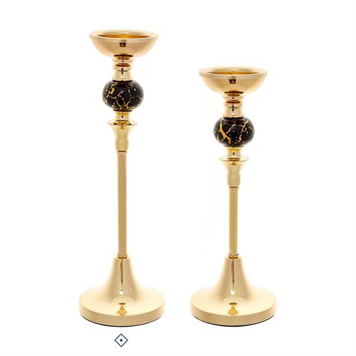 78913 CASTIÇAL DECORATIVO EM METAL E VIDRO C 12,00 L 12,00 A 39,00