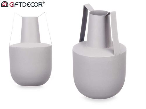 90894 JARRA AÇO ASA DUPLA CINZA CLARO 25CM