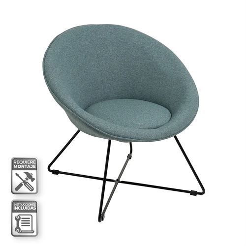 804415 POLTRONA CIRCULAR GRACE VERDE 74 X 66 X 65 CM