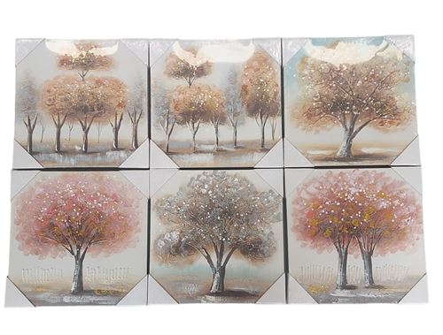 88935 QUADRO TREE NATUR 40X40X3CM 6SORT