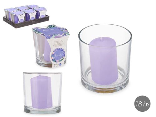 92428 VELA COM COPO LAVANDA