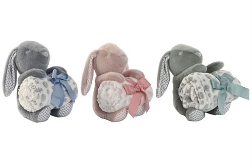 BE-210615 CONJUNTO DE MANTAS DE PELÚCIA 2 POLIÉSTER 25X25X26 3 SORT