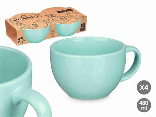 10976 CHAVENA CERAMICA 480ML X4