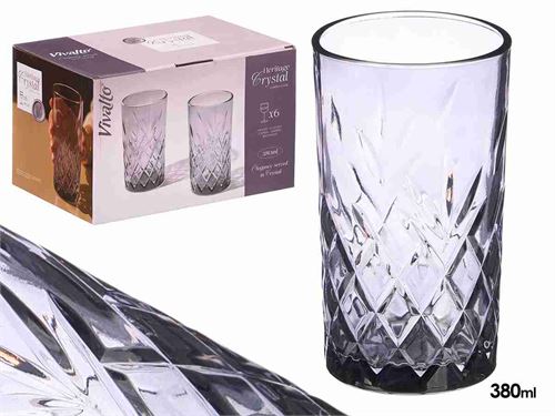 12373 COPO VIDRO HERITAGE PK6 380ML