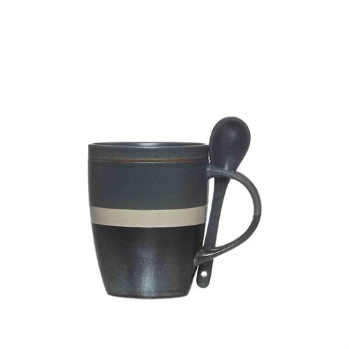 CANECA GRES COM COLHER