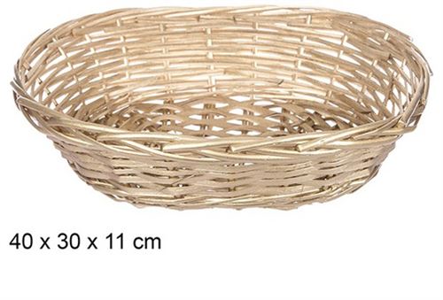 108800 CESTO VERGA OVAL 40X30X10CM