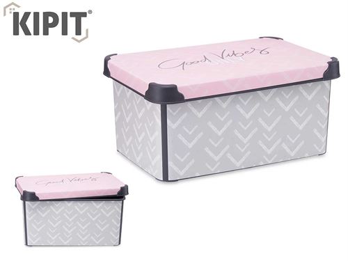 18611 CAIXA PLASTICO 10L VIBES 34,5 x 22,7 x 16,5 cm.