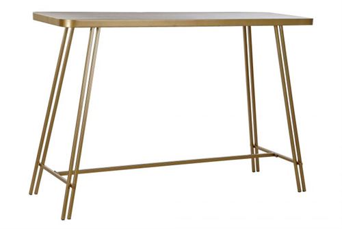 CONSOLA METAL MADEIRA 120,5X40X80 DOURADO