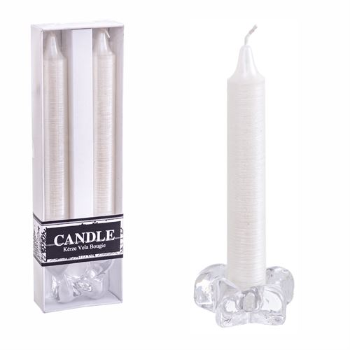 131208 SET 2 VELAS CANDELABRO BR 15,2X5,4X2,3CM