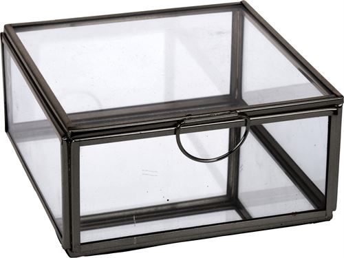 A98004180 GUARDA JOIAS VIDRO METAL 15CM