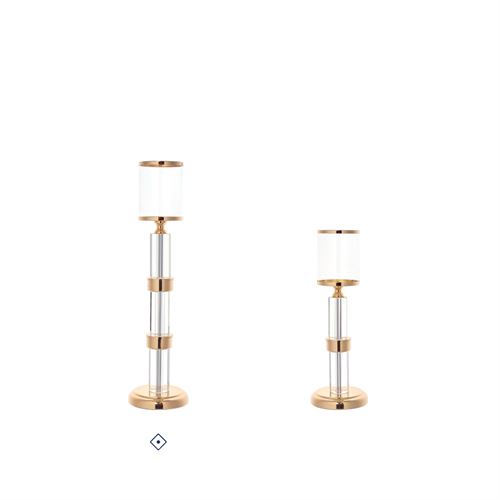 94245 CASTIÇAL DECORATIVO METAL VIDRO C 14,00 L 14,00 A 57,00