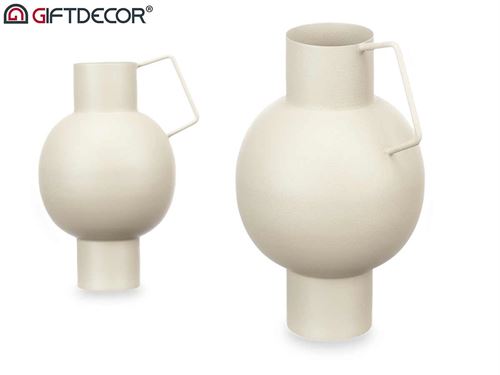 90891 JARRA AÇO DECORATIVA CASTANHO CLARO 24CM