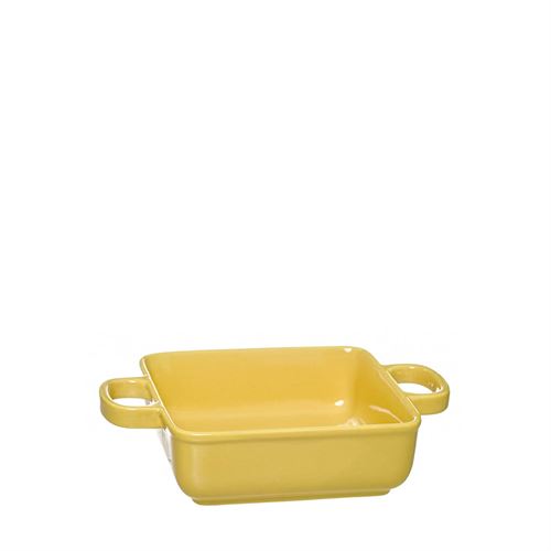 24266 ASSADEIRA PORCELANA MOSTARDA QD C 22,50 L 15,50 A 5,50
