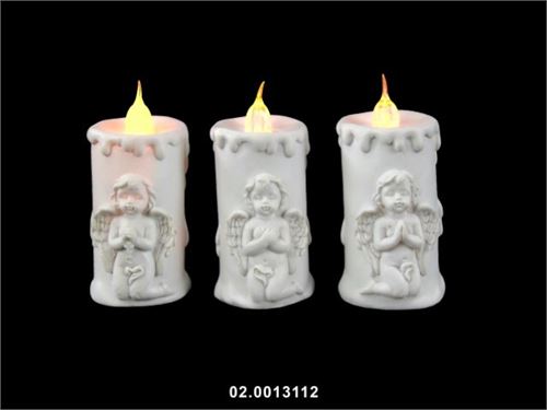 02.0013112 VELA LED C/ANJO A REZAR COR BRANCO 12CM