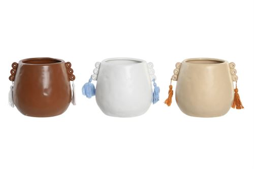 JR-206056 VASO DOLOMITE ALGODÃO 15X13,5X12,5 FRANJAS 3MOD