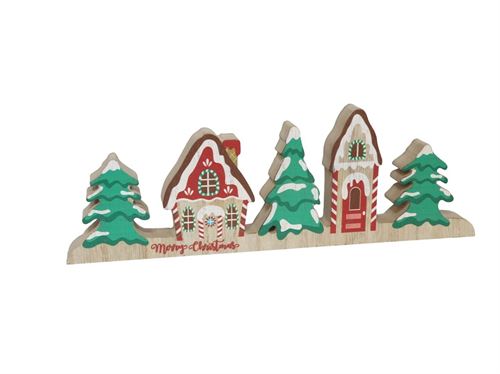 269801 CASA MADEIRA NATAL 30CM