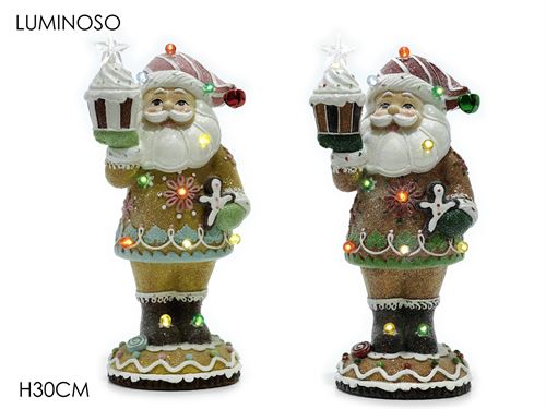 494110 PAI NATAL 36CM POLIRESINA 11LED 2SORTIDOS