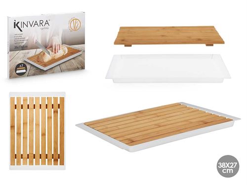 93493 TABUA CORTAR PAO BRANCA 38X27CM