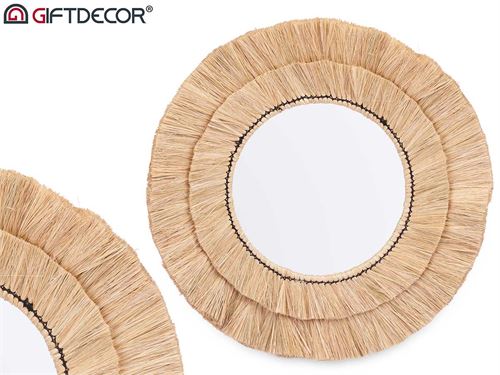81495 ESPELHO DECORATIVO REDONDO FIBRA 57 x 57 x 3
