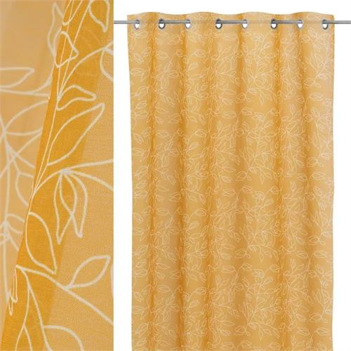 805750 CORTINA DOLLY IMPRESSO BELLS ÂMBAR 140 X 260 CM